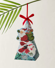 Santa Origami Candle Ornament - Multicolor