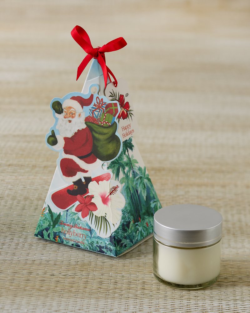 Santa Origami Candle Ornament - Multicolor