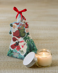 Santa Origami Candle Ornament - Multicolor