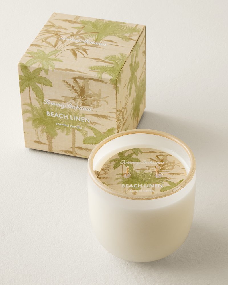 Beach Linen Powdered Glass 14.5-oz.2-Wick Candle - White