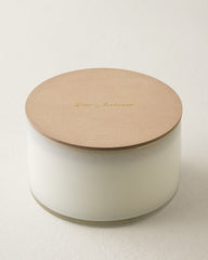 Beach Linen Powdered Glass 20-oz. 4-Wick Candle - White