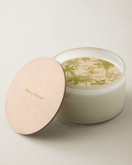 Beach Linen Powdered Glass 20-oz. 4-Wick Candle - White