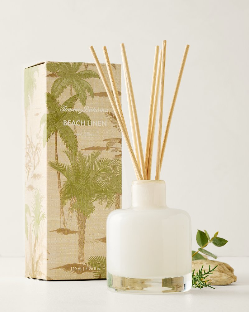 Beach Linen Powdered Glass Reed Diffuser - White