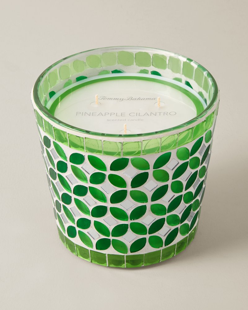 Pineapple Cilantro Mosaic 26.5-oz. 3-Wick Candle - Pineapple Cilantro