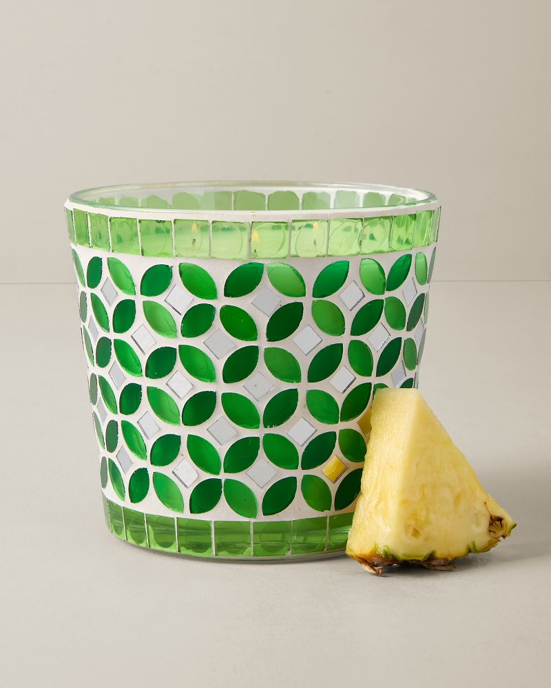 Pineapple Cilantro Mosaic 26.5-oz. 3-Wick Candle - Pineapple Cilantro