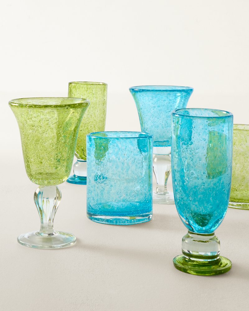7.1-oz. Bubble Mimosa Glass - Green