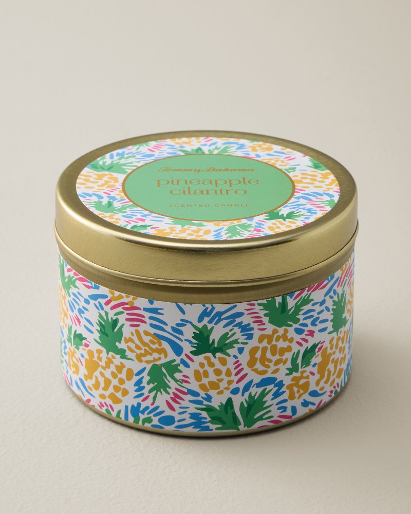 Pineapple Cilantro Printed 6-oz. Travel Candle Tin - Pineapple Cilantro