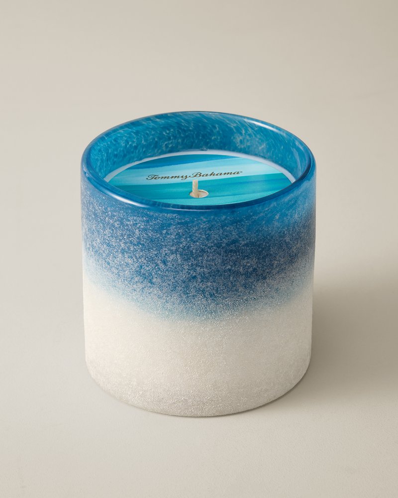Sea Salt &amp; Coastal Mist Frosted Glass 8.8-oz. Candle - Sea Salt