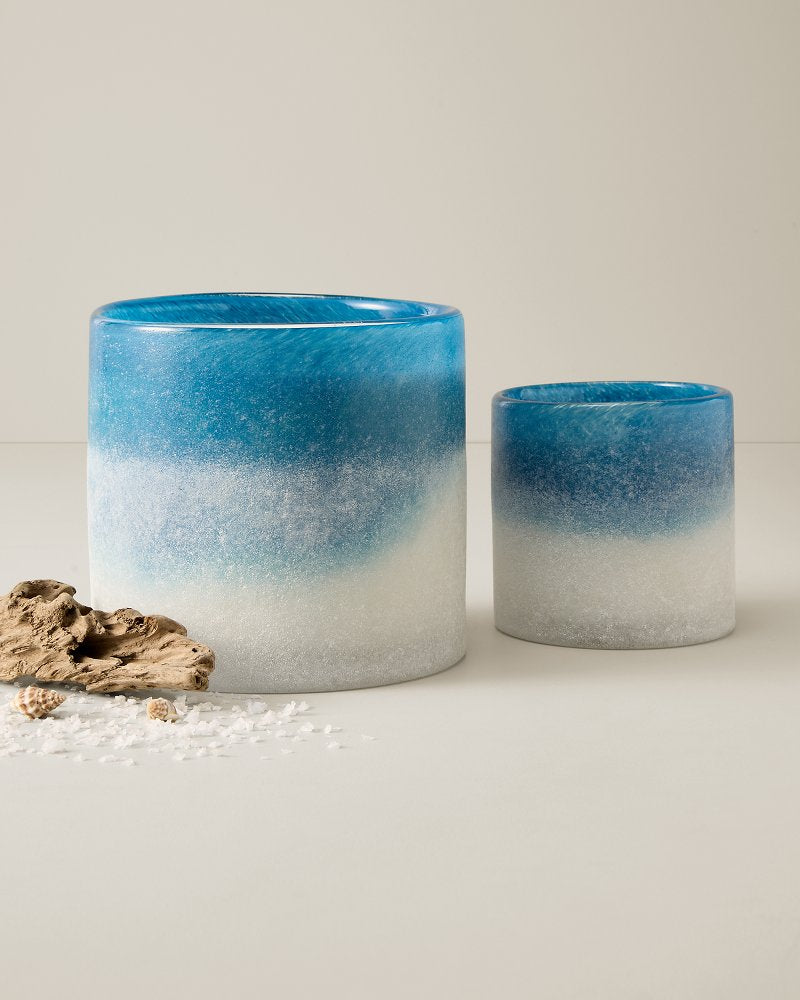 Sea Salt &amp; Coastal Mist Frosted Glass 3-Wick 44-oz. Candle - Sea Salt