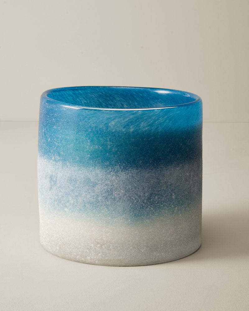 Sea Salt &amp; Coastal Mist Frosted Glass 3-Wick 44-oz. Candle - Sea Salt