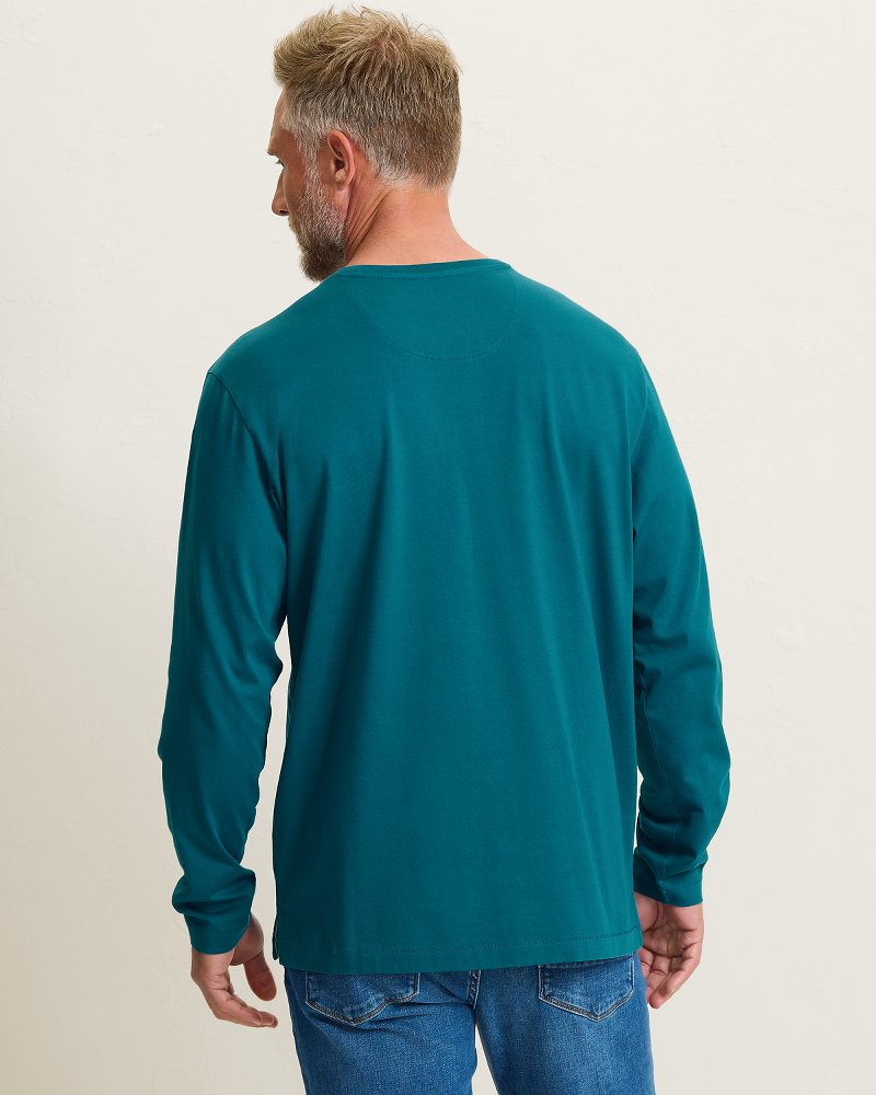 Bali Skyline Long-Sleeve T-Shirt - Dark Blue Lagoon