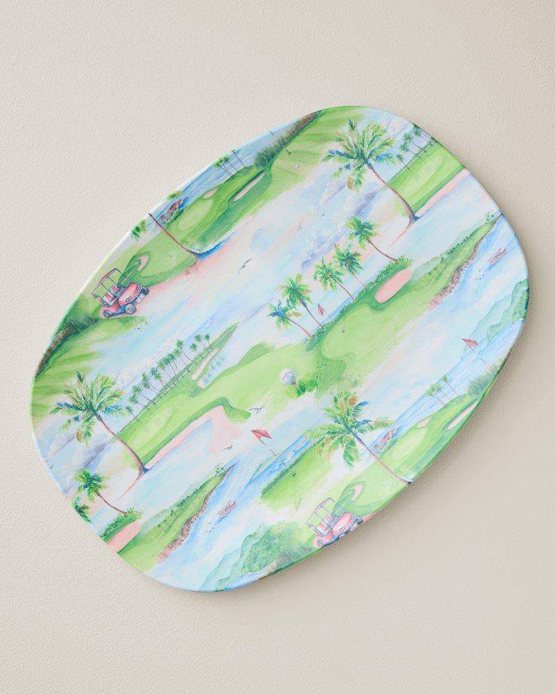 Tommy Bahama x Mariposa Golf Course Platter - Multicolor