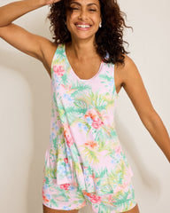 Jersey Tank &amp; Shorts Pajama Set - Pale Pink