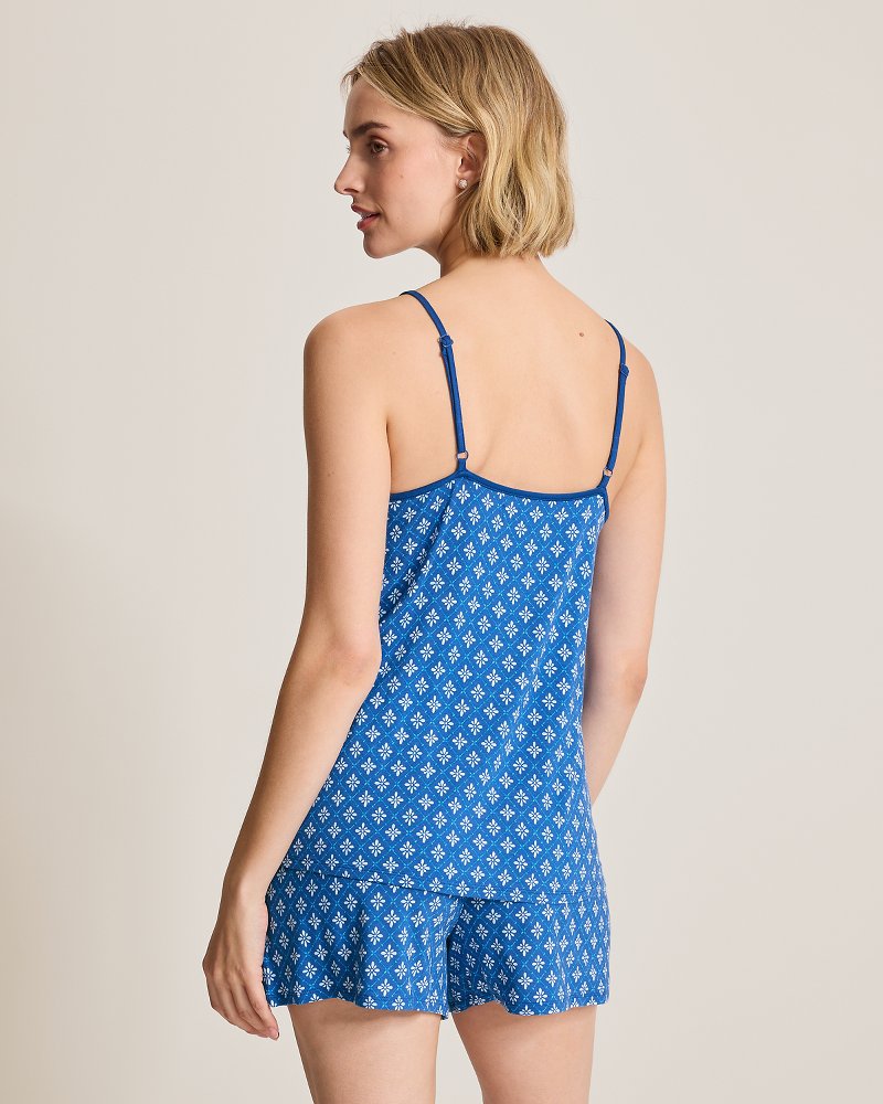 Jersey Tank Top &amp; Boxers Pajama Set - Coastline Navy