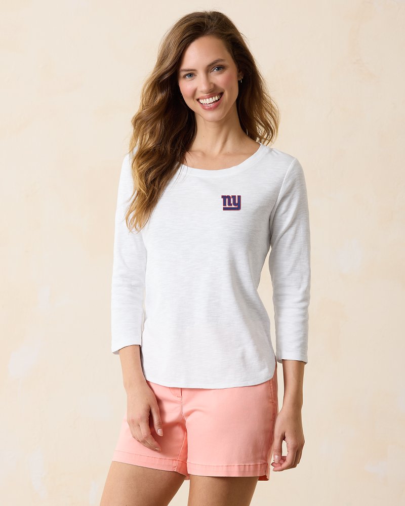 NFL Ashby Isles 3/4-Sleeve T-Shirt - Ny Giantswhite