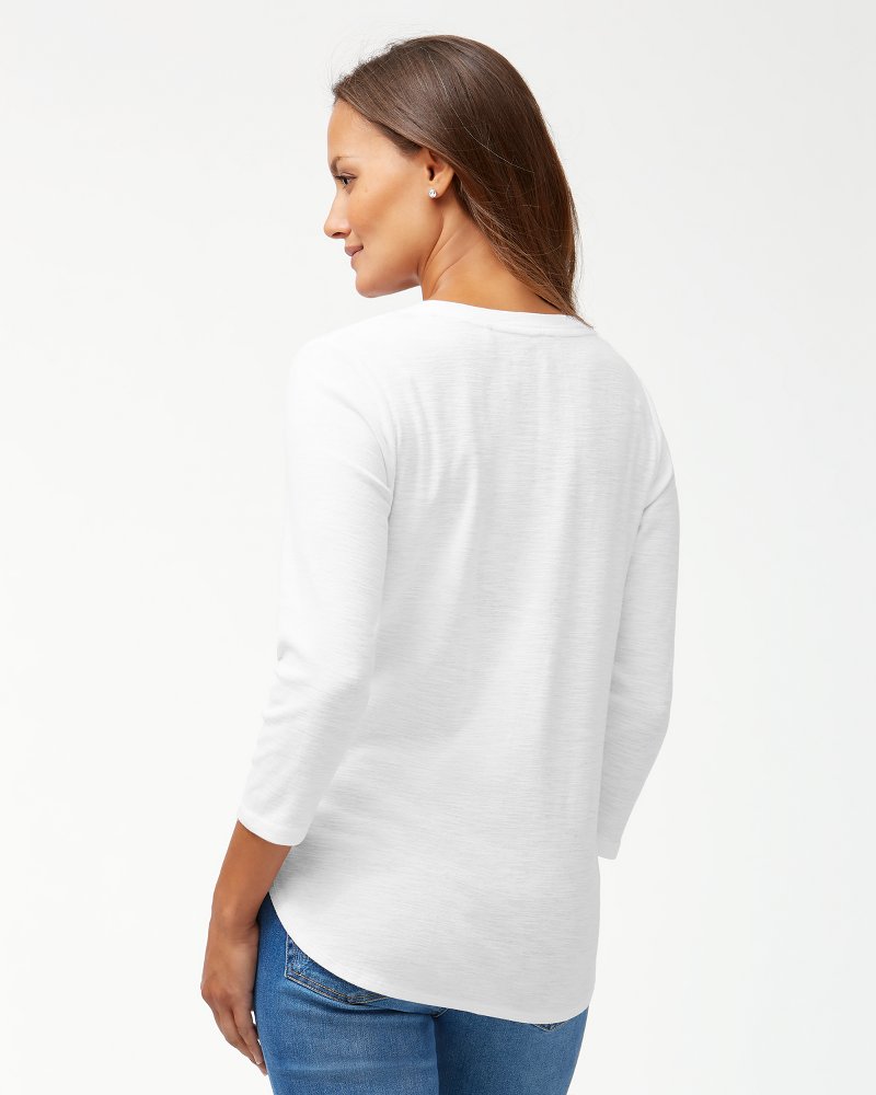 Collegiate Ashby Isles Rib 3/4-Sleeve T-Shirt - Texas