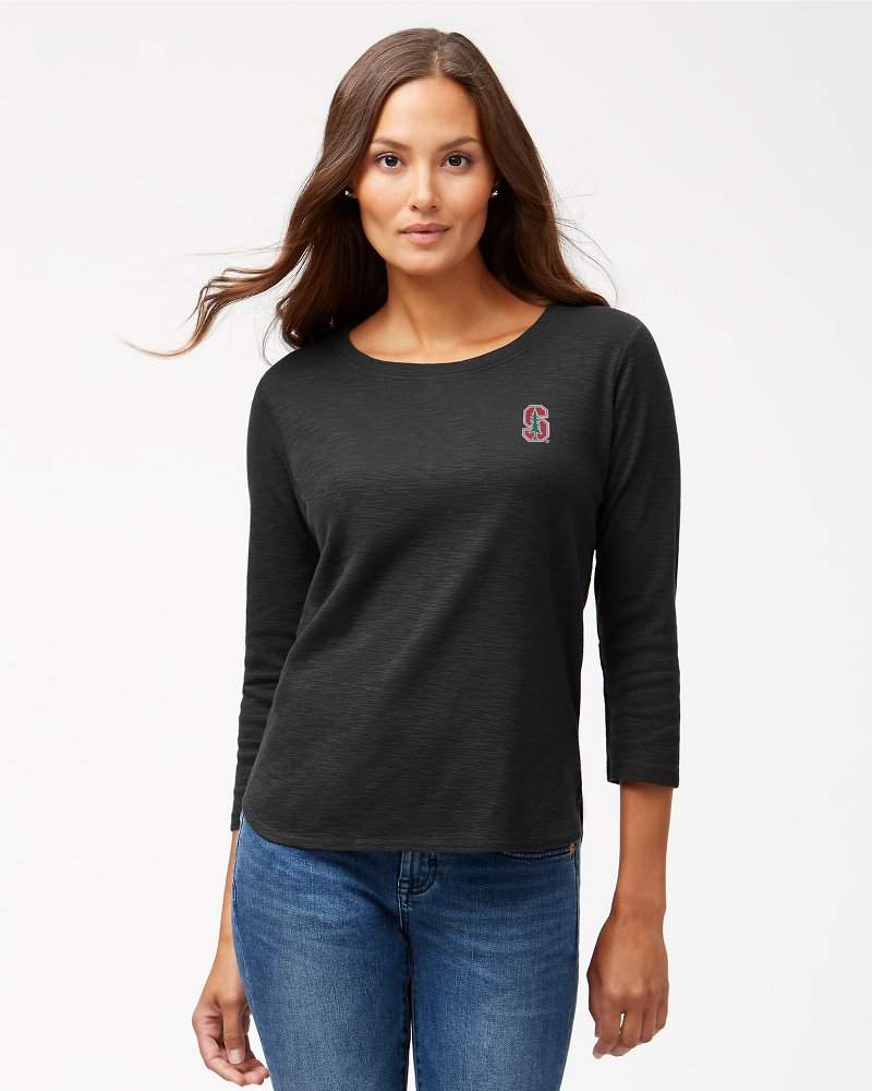 Collegiate Ashby Isles Rib 3/4-Sleeve T-Shirt - stanford