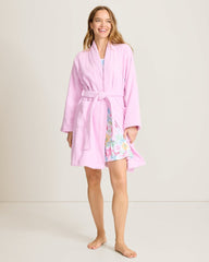 Terry Long-Sleeve Short Robe - Sweet Dreams