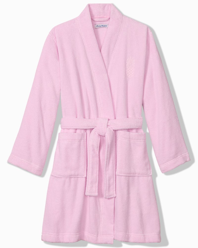 Terry Long-Sleeve Short Robe - Sweet Dreams
