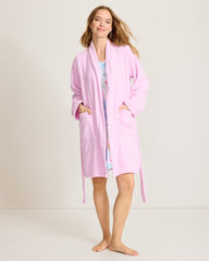 Terry Long-Sleeve Short Robe - Sweet Dreams