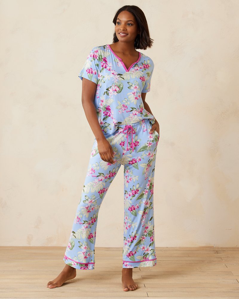 Short Sleeve &amp; Pants Pajama Set - Crystal Blue