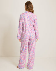 Woven Long-Sleeve Top &amp; Pants Pajama Set - Multicolor