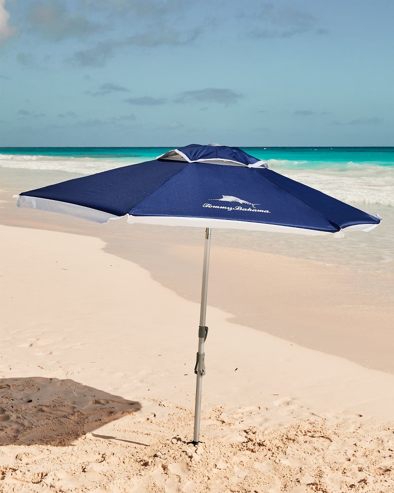 Tommy Bahama Easy-Set-Up Umbrella with ANCHORX - Navy