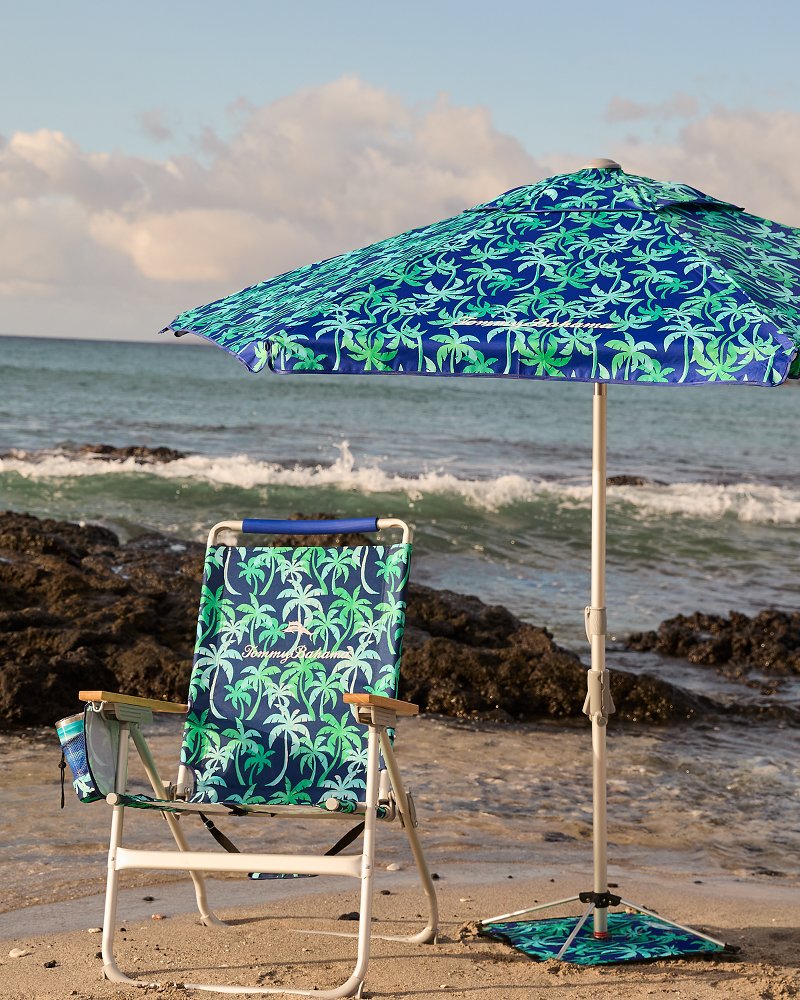 Tommy Bahama Tonal Palm Trees ANCHORX Beach Umbrella - Multicolor