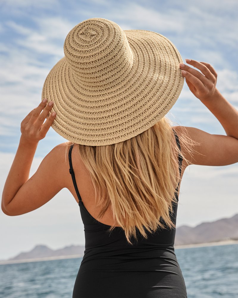 Ribbon Round Crown Packable Sun Hat - Natural