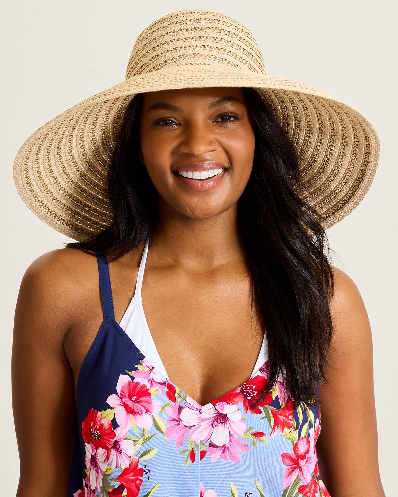 Ribbon Round Crown Packable Sun Hat - Natural