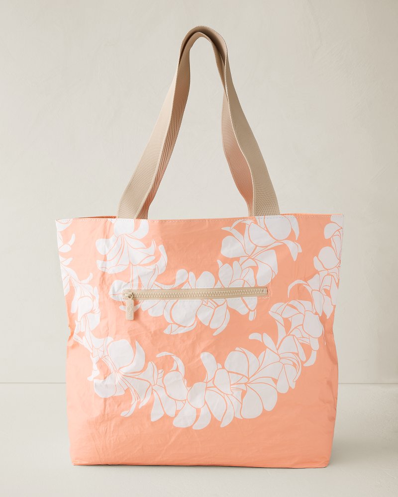 Aloha Collection Plumeria Lei Day Tripper Tote - Peachy