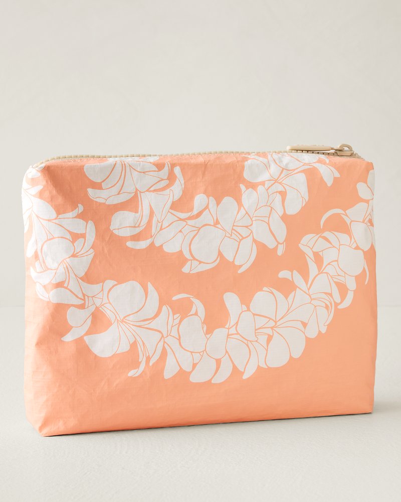 Aloha Collection Plumeria Lei Small Pouch - Peachy