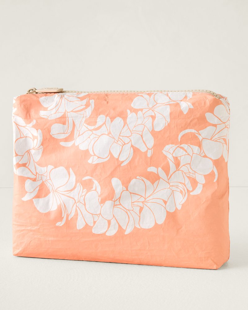 Aloha Collection Plumeria Lei Small Pouch - Peachy