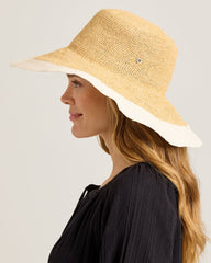 Lucia Brimmed Hat - White